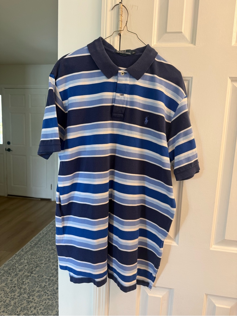Ralph Lauren Navy, Royal & Light Blue Striped Polo Shirt